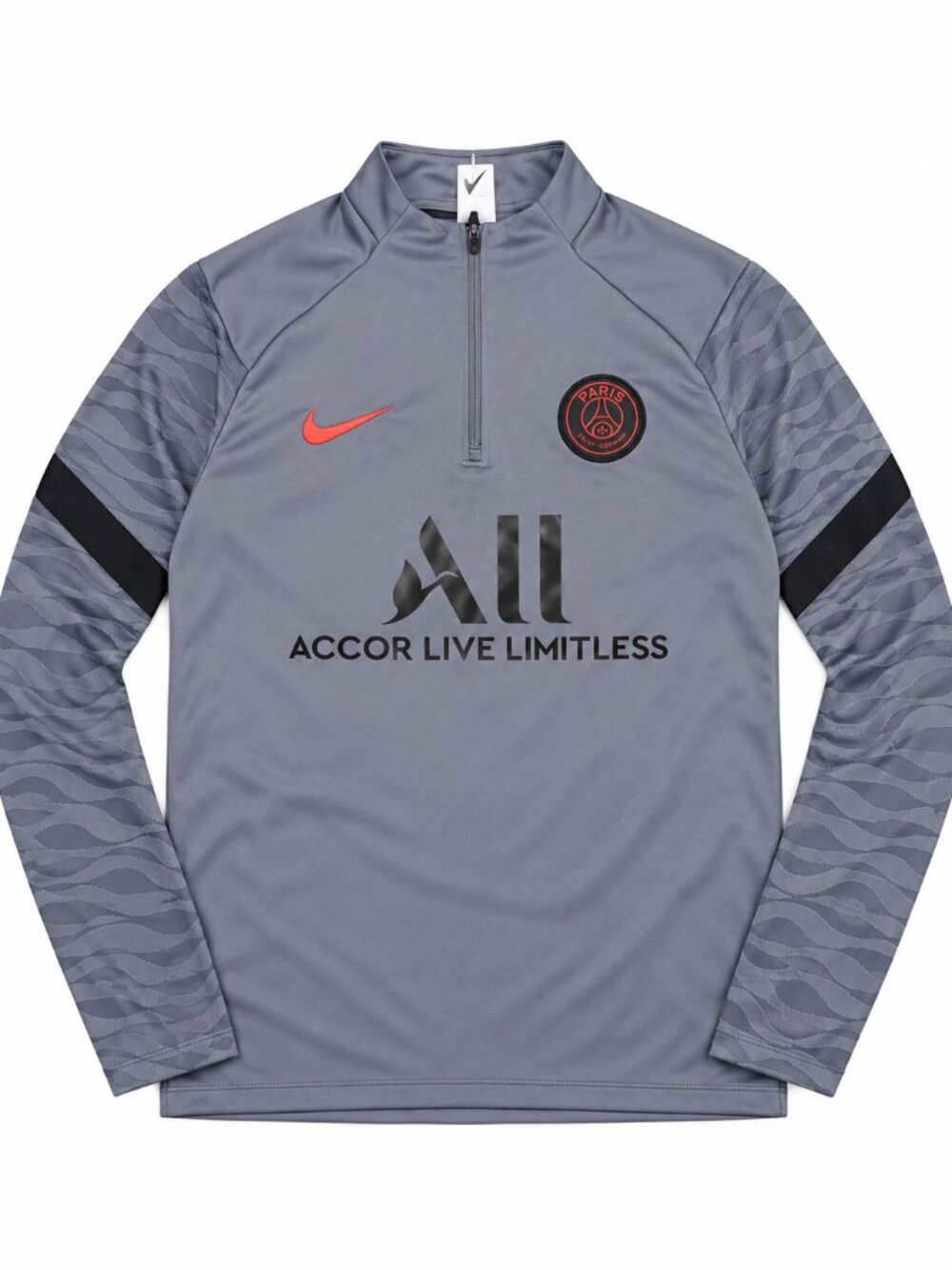 Nike PSG Gray Quarter-Zip Training Top